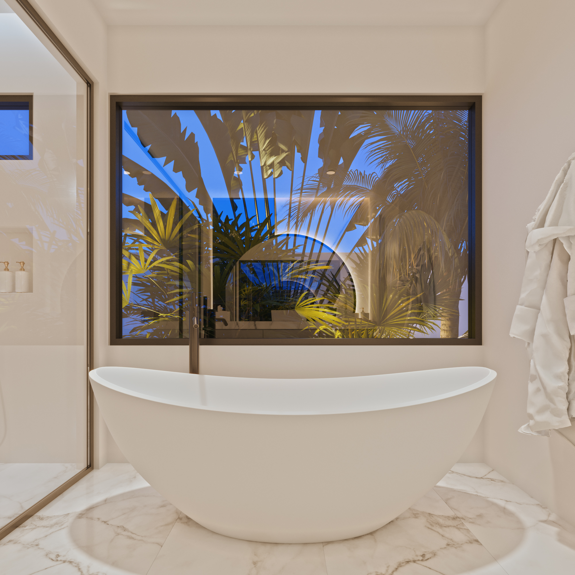 Serenity Grand Master Bathroom Interior Design - Raw Interior Design